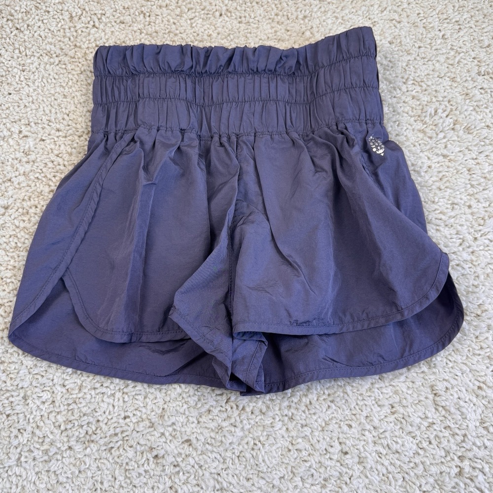 FP Movement Free People The Way Home Shorts Womens Small Purple High Rise Lined